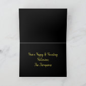 Carte Halloween Éffrayant sorcière Broomstick Lune (Intérieur)