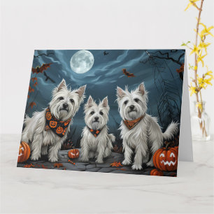 Carte Halloween Éffrayant West Highland