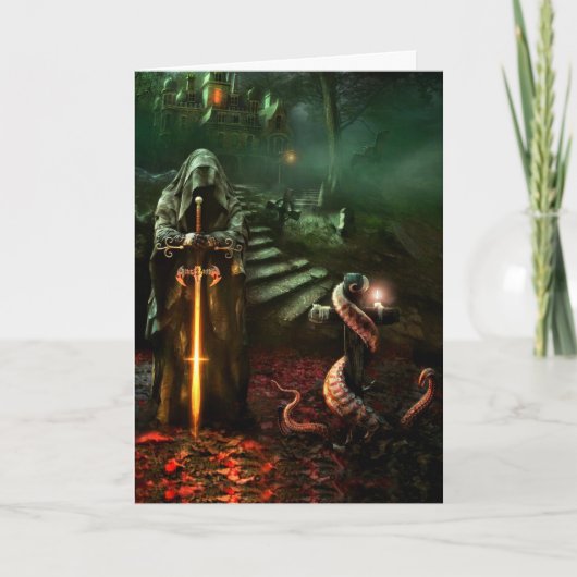 Carte Halloween éffrayante (Devant)