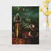 Carte Halloween éffrayante (Fleur jaune)