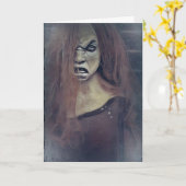 Carte Halloween effrayante (Fleur jaune)