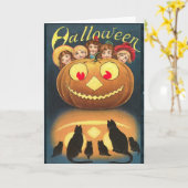 Carte Halloween éffrayante (Fleur jaune)