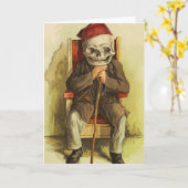 Carte Halloween éffrayante (Fleur jaune)