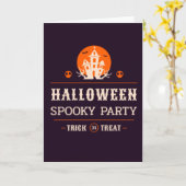 Carte Halloween éffrayante (Fleur jaune)