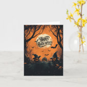 Carte Halloween Effrayante (Fleur jaune)