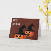Carte Halloween éffrayante (Fleur jaune)