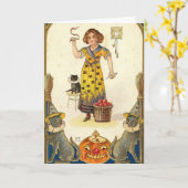 Carte Halloween éffrayante (Fleur jaune)