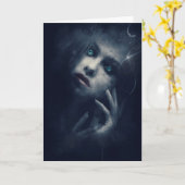 Carte Halloween éffrayante (Fleur jaune)