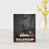 Carte Halloween Effrayante (Fleur jaune)