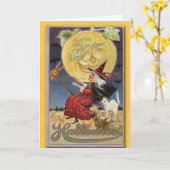 Carte Halloween éffrayante (Fleur jaune)