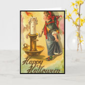 Carte Halloween éffrayante (Fleur jaune)