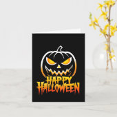 Carte Halloween Effrayante (Fleur jaune)