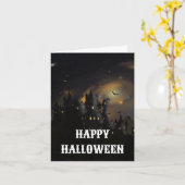 Carte Halloween Effrayante (Fleur jaune)