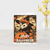Carte Halloween Effrayante (Fleur jaune)