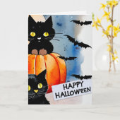 Carte Halloween Effrayante (Fleur jaune)