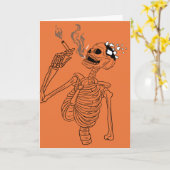 Carte Halloween Effrayante (Fleur jaune)
