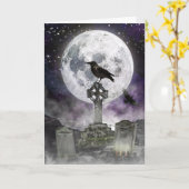 Carte Halloween Effrayante (Fleur jaune)