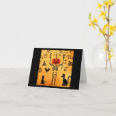 Carte Halloween égyptien 4 (Fleur jaune)