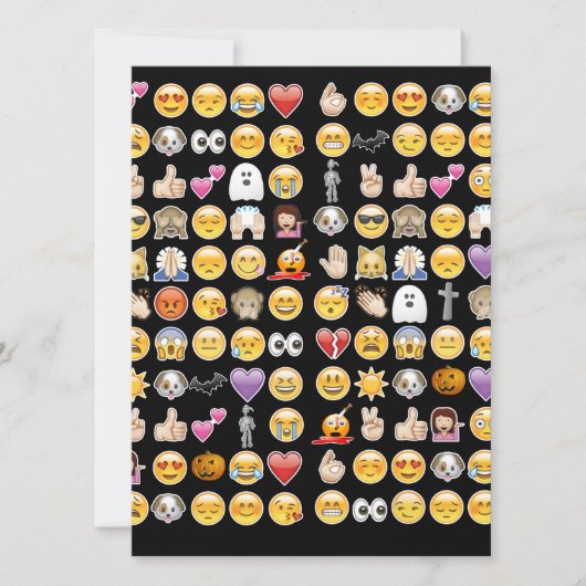 Carte halloween emoji (Devant)