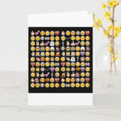 Carte halloween emoji (Fleur jaune)