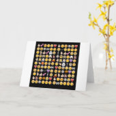 Carte halloween emoji (Fleur jaune)