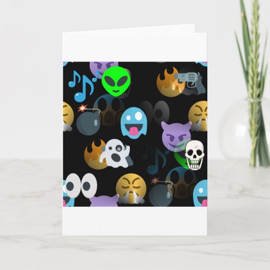 Carte halloween emojis (Devant)