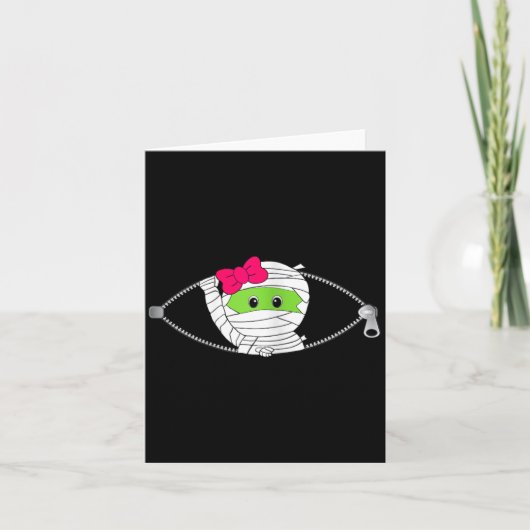 Carte Halloween enceinte (Devant)