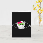 Carte Halloween enceinte (Fleur jaune)