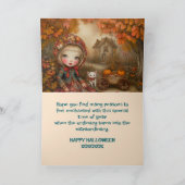 CARTE HALLOWEEN ENCHANTÉE FILLE SUCRÉE (Intérieur)