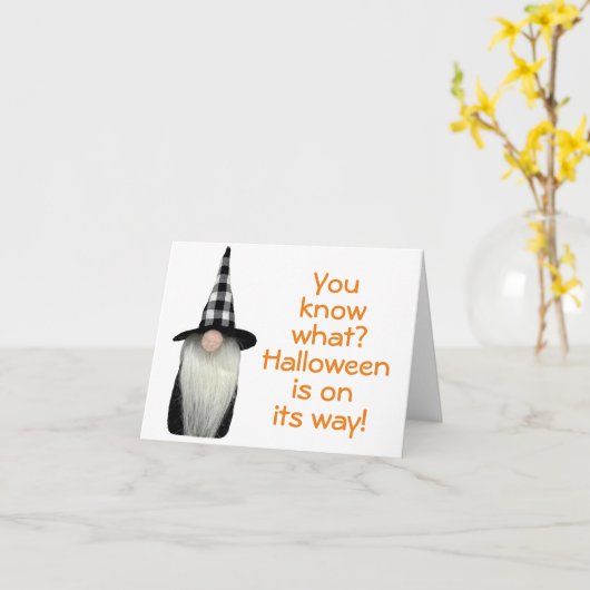 CARTE HALLOWEEN EST EN ROUTE (Fleur jaune)