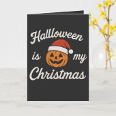 Carte Halloween est mon Noël (Fleur jaune)