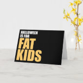 Carte Halloween est pour les enfants gras (Fleur jaune)