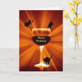 Carte Halloween et Anniversaire du vin combo Thème (Fleur jaune)