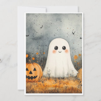 carte Halloween fantôme