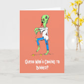 Carte Halloween fantôme (Fleur jaune)