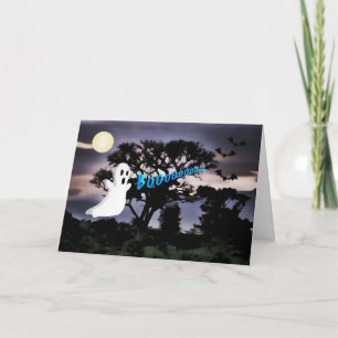 Carte Halloween, Fantôme, Chauves-souris, Nuit Effrayant