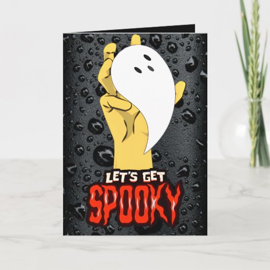 Carte Halloween Fantôme de saison éffrayante (Devant)