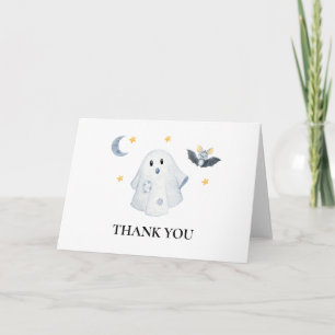 Carte Halloween Fantôme Little Boo Baby Shower Merci