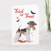 Carte Halloween Fil Fox Terrier (Devant)