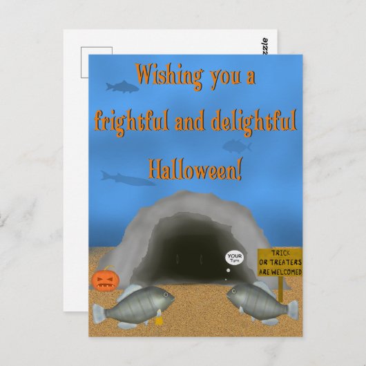 Carte Halloween FishFolkArt 2023 (Devant / Derrière)