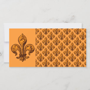 Carte Halloween Fleur de lis