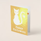 Carte Halloween Foil Chat Noir (Devant)