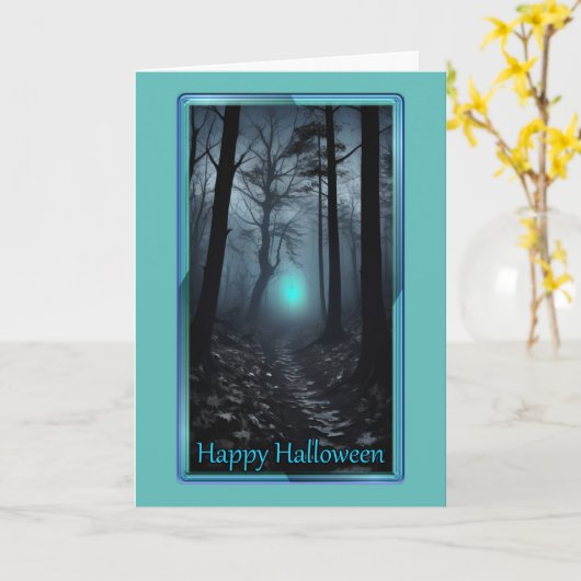 Carte Halloween Forest Glow (Fleur jaune)