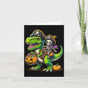 Carte Halloween Funny T Rex Dinosaur Pirate Boys Trick T