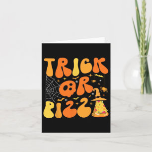 Carte Halloween Funny Trick Ou Pizza Scandale Ghost Deco