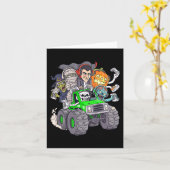 Carte Halloween Gamer Skeleton (Fleur jaune)