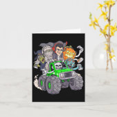 Carte Halloween Gamer Skeleton (Fleur jaune)