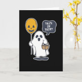 Carte Halloween Ghost (Fleur jaune)