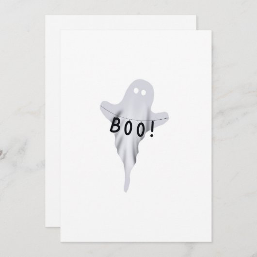 Carte Halloween Ghost (Devant / Derrière)