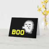 CARTE HALLOWEEN GHOST - BOO (Fleur jaune)